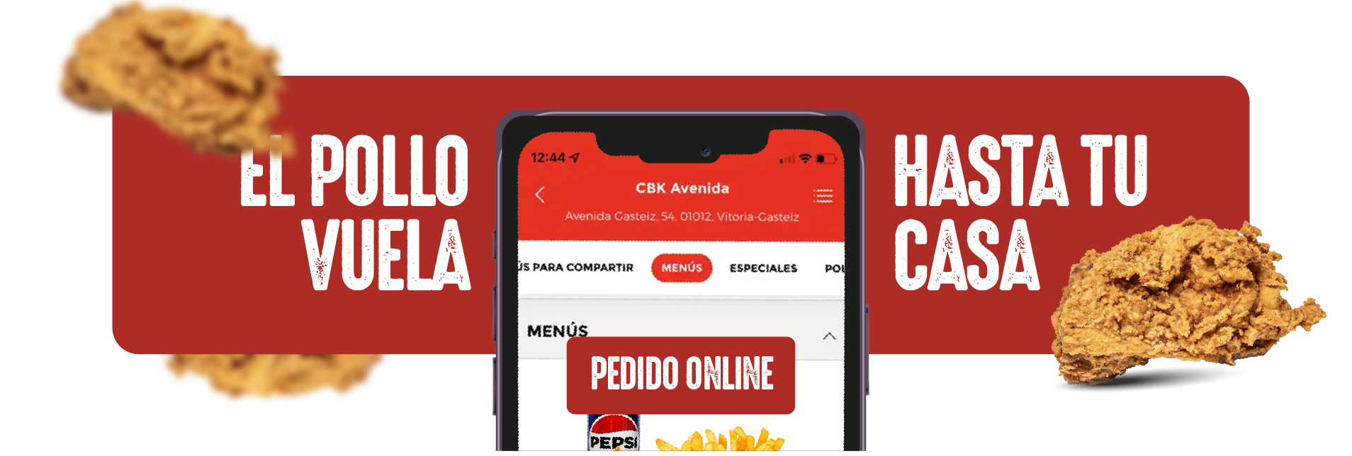 El pollo vuela hasta tu casa — pide online